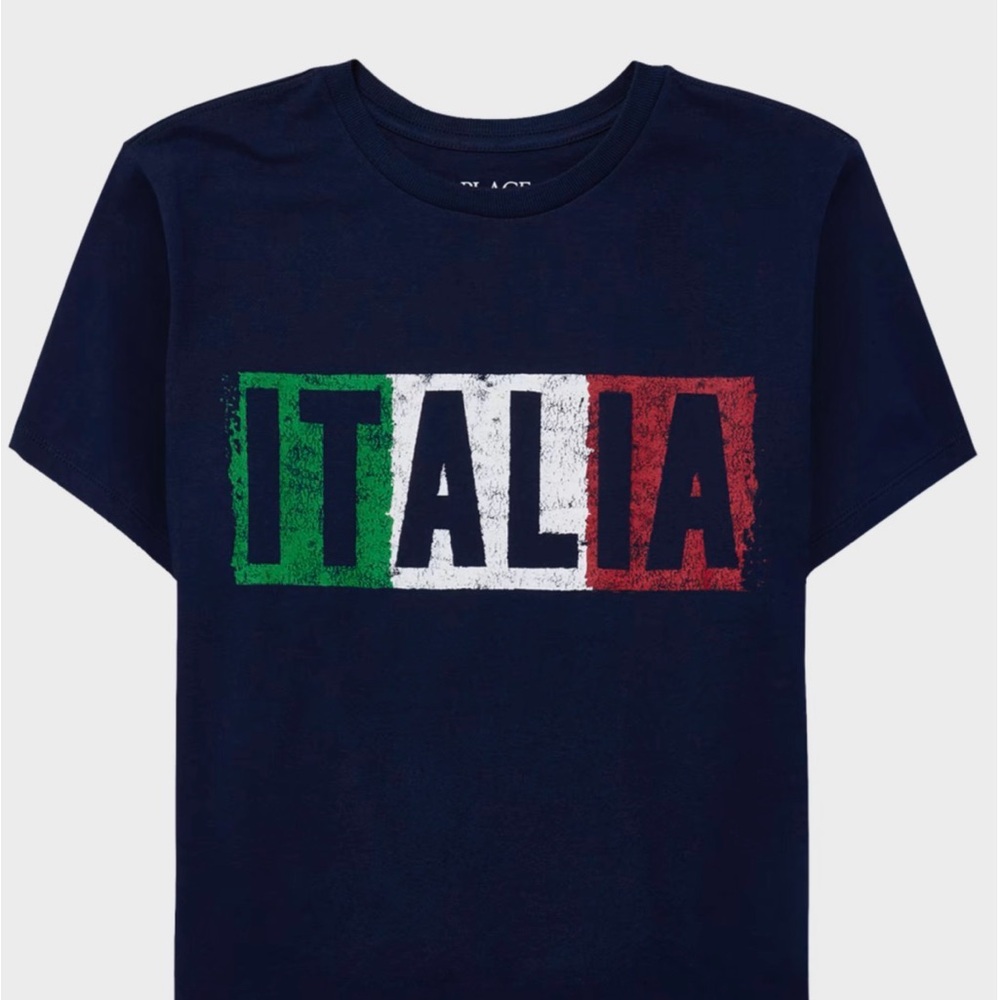 NWT! The Children's Place Boys Navy Italia Graphic Tee (Size XL)